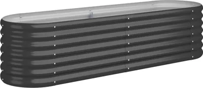 Obrázek produktu pro vidaXL Zvýšené lůžko Pozinkovaná ocel 152x40x36 cm Antracitová