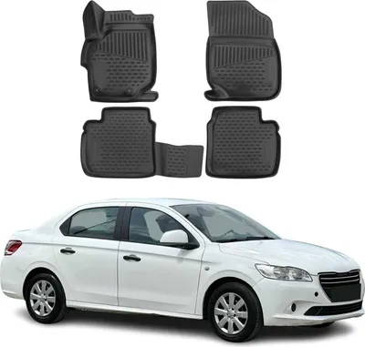 Zdjęcie produktu dla 2012-2021 Peugeot 301 dywaniki podłogowe TPE czarne 4 szt