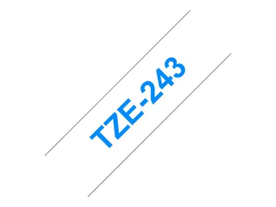 Produktbild von Brother TZE-243 Etiketten erstellendes Band Blau auf weiss