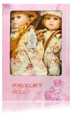 Zdjęcie produktu dla ARÔME Porcelanowa lalka 30 cm, 2 szt.