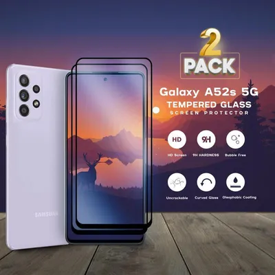 Produktbild von 2-Pack Samsung Galaxy A52s 5G Displayschutzfolie - Gehärtetes Glas 9H - Super Qualität 3D