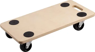 Productafbeelding van Famanu transportroller, 590 x 290 mm - draagvermogen 200 kg - multiplexplaat - PP-wielen
