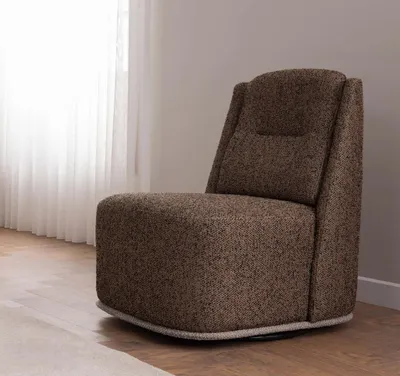 Obrázek produktu pro Hnědé designové křeslo – moderní sedací nábytek do lounge