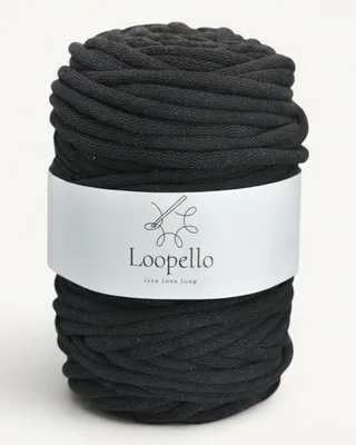 Produktbild von Loopello Baumwollkordel Pro 9 mm 100 m – Schwarz
