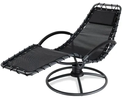 Immagine prodotto di CASARIA® Sedia Relax Poltrona a Dondolo Sdraio Ergonomica Oscilla a 360° Incl. Poggiatesta Acciaio Salotto Esterno Interno Sedie Lettino Giardino
