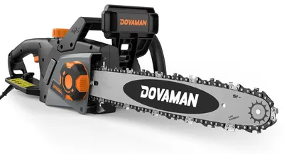 Produktbild von Elektrische Kettensäge - 2400 W Motorsäge - 40 cm Schwert - Werkzeuglose Kettenspannung - Automatische Kettenschmierung - 15 m/s Kettengeschwindigkeit - Orange
