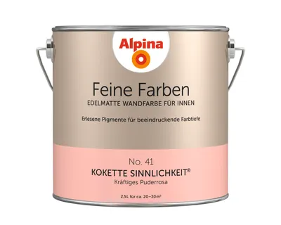 Produktbild von Alpina Feine Farben Wandfarbe No. 41 Kokette Sinnlichkeit - kräftiges puderrosa 2,5 L