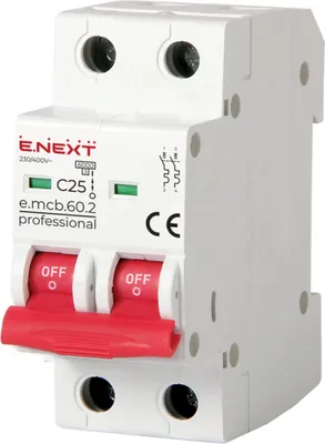 Produktbild von E.NEXT p042019 Sicherungsautomat PRO 2P C 25A 6kA 230/400V AC