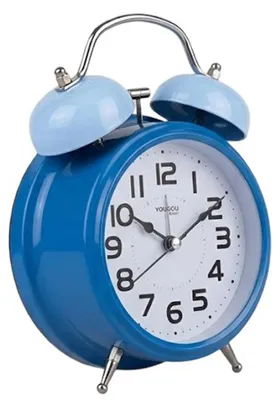 Produktbild von Avizar, Analoger Tischwecker für Schlafzimmer Doppelglocke Elegant, Blau