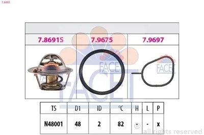 Produktbild von FACET Thermostat Kühlmittel 82°C für FORD Fiesta Mk5 Schrägheck (JH1, JD1, JH3, JD3) FOCUS (DAW, DBW) FUSION (JU) FOCUS Kombi (DNW) für MAZDA 2 (DY)
