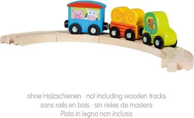 Produktbild von GOKI Holztraktor mit Abstellgleis Pepé