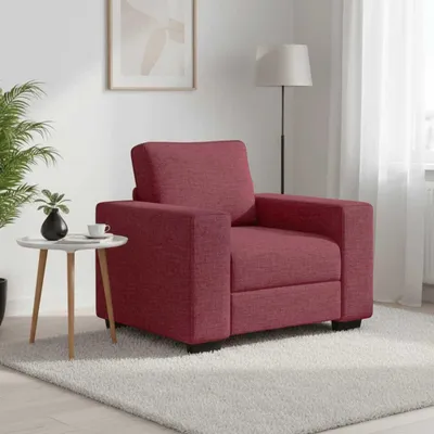 Produktbild von Weinroter Sessel aus Stoff, 100 x 77 x 82 cm