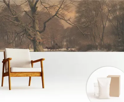 Produktbild von Fototapete - 250x104 cm - Tapete - Wandtapete - Wandbilder - Dekofolie - Tapete Folie - Wand - Dekoration - Wohnzimmer - Winterlandschaft
