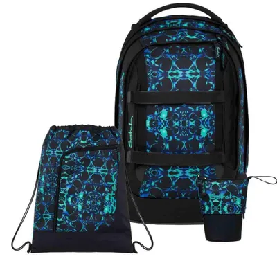 Produktbild von Satch Pack Caleido Blue Schulrucksack Set 3tlg.