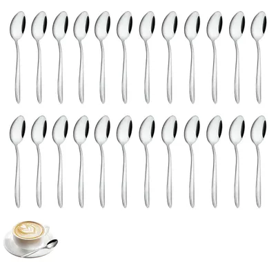 Produktbild von Teelöffel Set - 24 Stück aus Edelstahl - Für Haushalt Küche und Restaurant - 13,5 cm