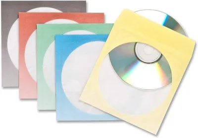 Produktbild von CD-Hüllen 100 Stück mit Fenster - 126x126 mm
