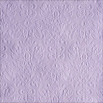 Servietten Papier 33x33cm Elegance geprägt 15 Stück Helllila