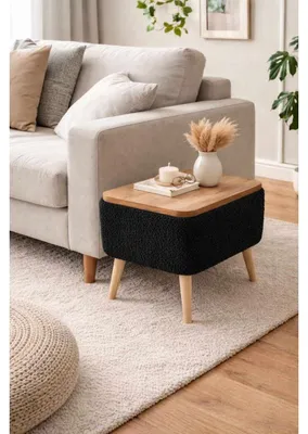Image de Table d'Appoint - 60 x 45 x 30 cm - Noir