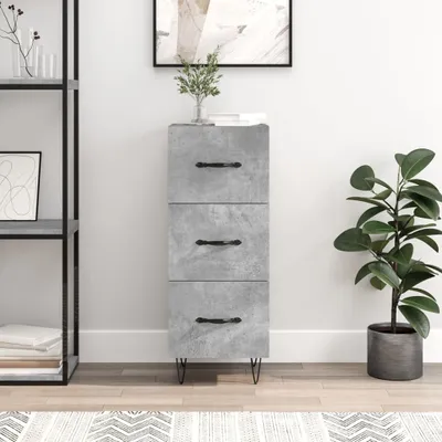 Produktbild von The Living Store Sideboard Betongrau 34,5x34x90 cm Holzwerkstoff