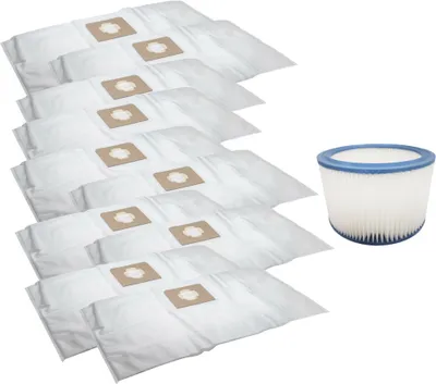 Produktbild von Trade-Shop SET: Mikrovlies Filtersäcke Saugbeutel (10x) + Rundfilter ersetzt Festool 493826, 485808, Makita P-70219, Metabo 630.299.000