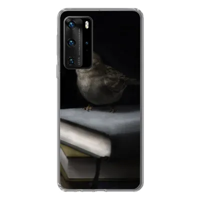 Produktbild von MuchoWow® Handyhülle Schutzhülle Hülle für Huawei P40 Pro Vogel - Bücher - Porträt Silikon Softcase Handy Hülle - Schutz