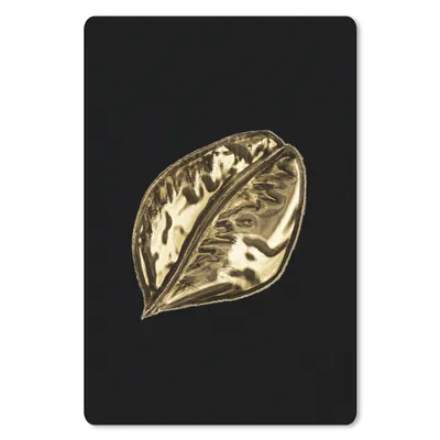 Produktbild von MuchoWow® Mauspad Mousepad Blatt - Schwarz und Gold - Pflanze 18x27 cm - Mousepads - Maus Mat - Pad - Mausunterlage