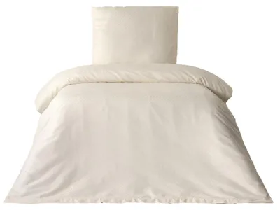 Produktbild von Bettwäsche 200x220 cm Baumwolle Set Renforce Beige Kariert weich Kissenbezug 80x80 cm mit Reißverschluss alle Jahreszeiten