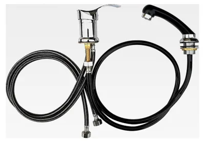 Produktbild von Einhebel-Mischbatterie für Waschbecken, Handbrause mit Schlauch, Friseurarmatur für Waschsessel und Friseurwaschanlagen