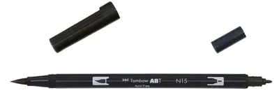 Image de 6 x Tombow ABT-N15ABT Dual Brush Pen N15 noir