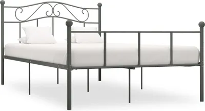 Produktbild von vidaXL Bettgestell Grau Metall 160×200 cm
