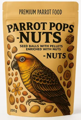 Immagine prodotto di Parrot Pops Nuts Small - Alimento: cereali ad alto contenuto di noci in forma di palline per pappagalli di piccola e media taglia 250 G