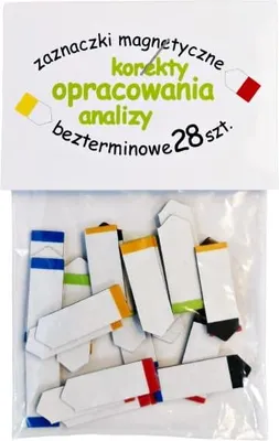 Produktbild von Magnetische Marker / magnetische Lesezeichen für Universalbücher. 28 Stück.