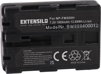 Produktbild von EXTENSILO Akku Ersatz für Sony NP-FM500H für Kamera (1900 mAh, 7,2 V, Li-Ion)
