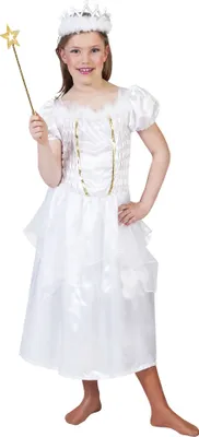 Produktbild von Prinzessin Kleid Samira für Kinder - Weiß Gold Größe: 116