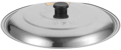 Edelstahldeckel 33 cm für Topf und Wok, hitzebeständiger Knopf