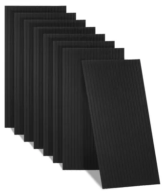 Produktbild von ISOISL 8 Stück Akustikplatten selbstklebend Schallschutzplatten Hohe Dichte Wandpaneel Vertikalstreifen Schwarz