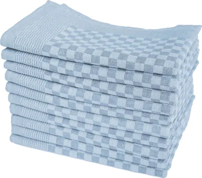 Produktbild von 10er Pack Grubentücher 50x70 cm hell blau Küchentücher Geschirrtücher Grubentuch