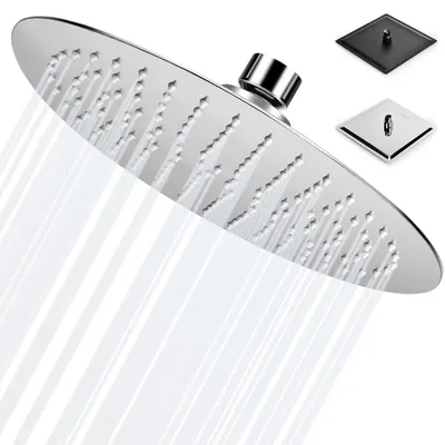 Produktbild von Duschkopf Regendusche 30x30cm Edelstahl 304 Silber mit Anti-Kalk-Düsen