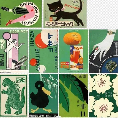 Produktbild von Postkarten Set - Wanddekoration Karten - Wanddekoration - Abstrakte Kunst Stil - 10 Blatt - Multi