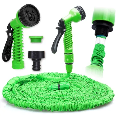 Produktbild von Wasser Schlauch Flexibel Gartenschlauch Dehnbarer Premium Garten WasserschlauchFarbe:Grün;Länge:15m