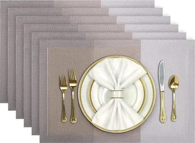 Produktbild von Famanu Platzset-Set 6 Stück, hitzebeständige PVC Tischmatten, waschbar, rutschfest