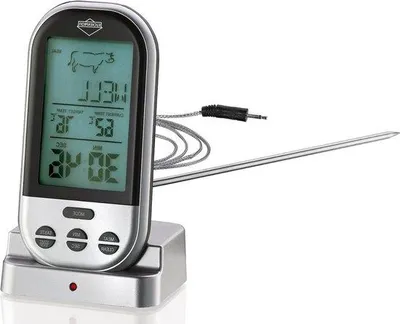Image de Thermomètre à viande numérique professionnel en acier inoxydable argenté