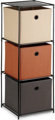Produktbild von Metallregal mit Behältern 34,5x34,5x100 cm