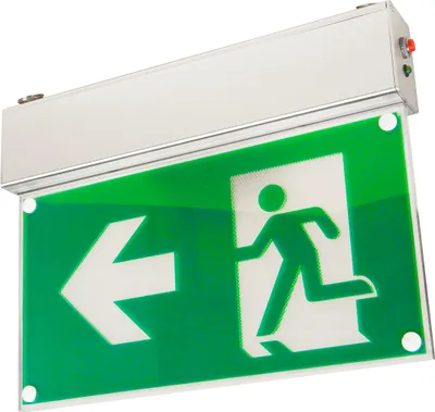 Produktbild von LED Fluchtwegleuchte | Exit Schild | 230V Notausgangsschild | McShine "FL-460", Deckenmontage, 25m Erkennungsreichweite, inkl. Kette