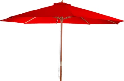 Produktbild von Mendler Sonnenschirm Marktschirm, Polyester/Holz, bordeaux, Spannweite 350cm, Höhe 262cm, 7kg, Handseilzug, UV-Schutz 50, wasser- und schmutzabweisend, Lüftungsschlitz, windstabil, 2-teilig zerlegbar
