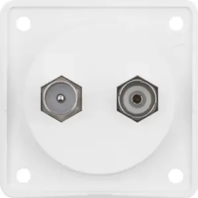 Immagine prodotto di Berker 945612502 Scatola di derivazione per antenna TV/radio, bianco polare opaco, inserti Integro