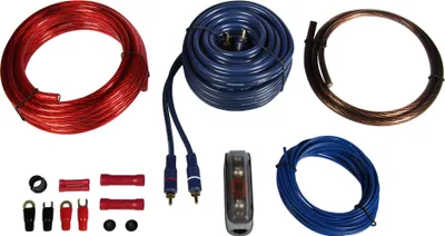 Produktbild von Renegade RX10KIT, Installations-Set, Blau, Rot, Verstärker, 1 Stück(e), 1 x 10 ​mm² Stromkabel, 5 m 1 x 10 ​mm² Massekabel, 0.8 m 1 x Cinch Stereo Audiokabel,...