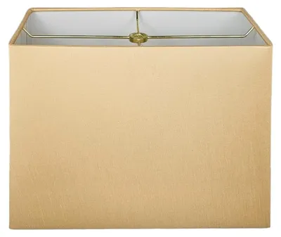 Rechteckiger Lampenschirm, Antikgold, 12,7x25,4 cm oben, 24,1 cm hoch