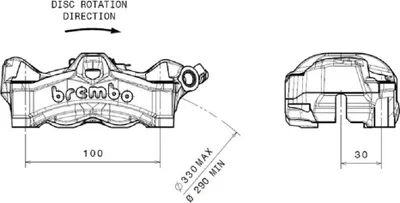 Image de Étrier de frein avant gauche BREMBO Stylema noir