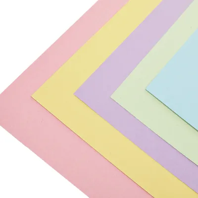 Produktbild von Kartonpapier A4, 220 g/m², 50 Blatt, Pastellfarben, für Bastelarbeiten